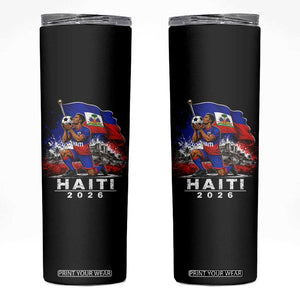 Haiti Soccer 2026 Skinny Tumbler Haitian World Football Fan Ayiti Lover TS10 Black Print Your Wear