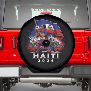 Haiti Soccer 2026 Spare Tire Cover Haitian World Football Fan Ayiti Lover TS10 Black Print Your Wear