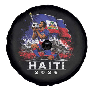 Haiti Soccer 2026 Spare Tire Cover Haitian World Football Fan Ayiti Lover TS10 Print Your Wear
