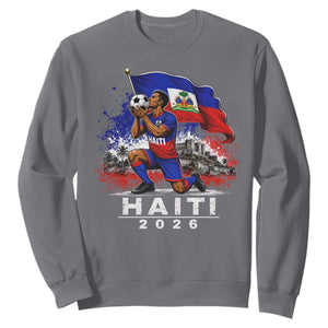 Haiti Soccer 2026 Sweatshirt Haitian World Football Fan Ayiti Lover TS10 Charcoal Print Your Wear