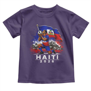 Haiti Soccer 2026 Toddler T Shirt Haitian World Football Fan Ayiti Lover TS10 Purple Print Your Wear