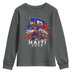 Haiti Soccer 2026 Youth Sweatshirt Haitian World Football Fan Ayiti Lover