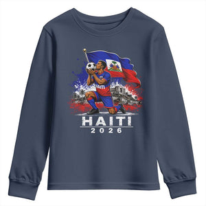 Haiti Soccer 2026 Youth Sweatshirt Haitian World Football Fan Ayiti Lover