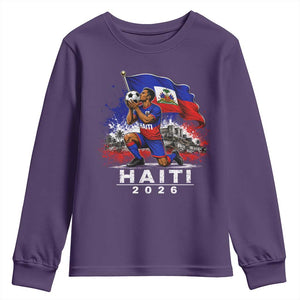 Haiti Soccer 2026 Youth Sweatshirt Haitian World Football Fan Ayiti Lover
