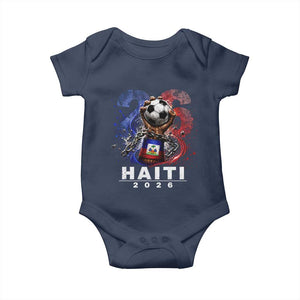Haiti Soccer 2026 Baby Onesie World Football Fan Haitian Pride Ayiti TS10 Navy Print Your Wear