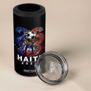 Haiti Soccer 2026 4 in 1 Can Cooler Tumbler World Football Fan Haitian Pride Ayiti