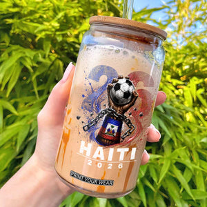 Haiti Soccer 2026 Glass Can World Football Fan Haitian Pride Ayiti