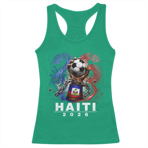 Haiti Soccer 2026 Racerback Tank Top World Football Fan Haitian Pride Ayiti TS10 Irish Green Print Your Wear