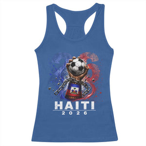 Haiti Soccer 2026 Racerback Tank Top World Football Fan Haitian Pride Ayiti