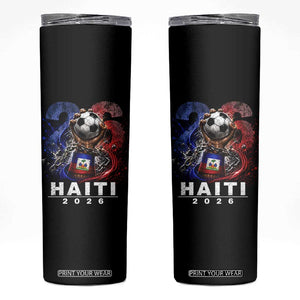 Haiti Soccer 2026 Skinny Tumbler World Football Fan Haitian Pride Ayiti TS10 Black Print Your Wear