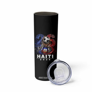Haiti Soccer 2026 Skinny Tumbler World Football Fan Haitian Pride Ayiti TS10 Print Your Wear