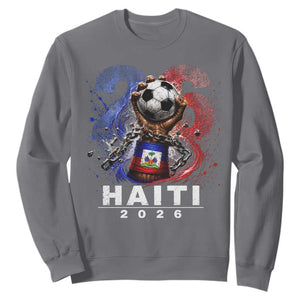 Haiti Soccer 2026 Sweatshirt World Football Fan Haitian Pride Ayiti TS10 Charcoal Print Your Wear