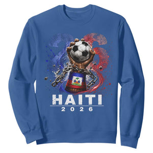 Haiti Soccer 2026 Sweatshirt World Football Fan Haitian Pride Ayiti TS10 Royal Blue Print Your Wear