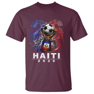 Haiti Soccer 2026 T Shirt World Football Fan Haitian Pride Ayiti TS10 Maroon Print Your Wear