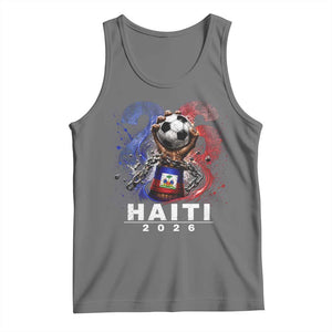 Haiti Soccer 2026 Tank Top World Football Fan Haitian Pride Ayiti TS10 Black Heather Print Your Wear