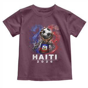 Haiti Soccer 2026 Toddler T Shirt World Football Fan Haitian Pride Ayiti TS10 Maroon Print Your Wear
