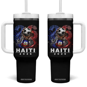Haiti Soccer 2026 Tumbler With Handle World Football Fan Haitian Pride Ayiti TS10 One Size: 40 oz Black Print Your Wear