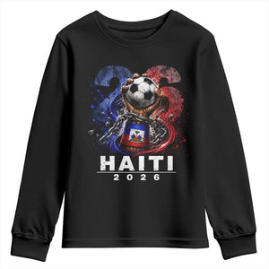 Haiti Soccer 2026 Youth Sweatshirt World Football Fan Haitian Pride Ayiti