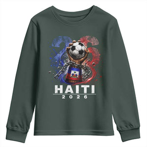Haiti Soccer 2026 Youth Sweatshirt World Football Fan Haitian Pride Ayiti