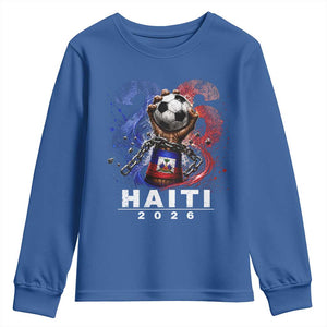 Haiti Soccer 2026 Youth Sweatshirt World Football Fan Haitian Pride Ayiti
