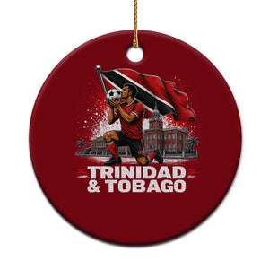 Trinidad and Tobago Soccer Ceramic Ornament Patriotic Football Fan Caribbean Pride Gift TS10 1pc Red Print Your Wear