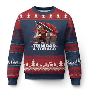 Trinidad and Tobago Soccer Ugly Christmas Sweater Patriotic Football Fan Caribbean Pride Gift TS10 Navy Red Print Your Wear
