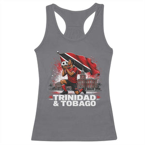 Trinidad and Tobago Soccer Racerback Tank Top Patriotic Football Fan Caribbean Pride Gift TS10 Charcoal Print Your Wear