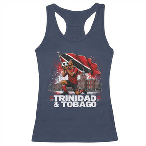 Trinidad and Tobago Soccer Racerback Tank Top Patriotic Football Fan Caribbean Pride Gift TS10 Navy Print Your Wear