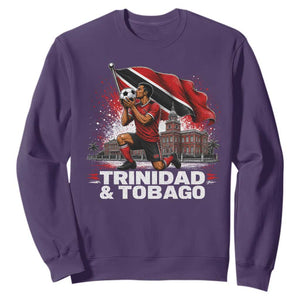 Trinidad and Tobago Soccer Sweatshirt Patriotic Football Fan Caribbean Pride Gift TS10 S Purple Print Your Wear
