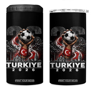 Turkish Soccer 4 in 1 Can Cooler Tumbler Turkey Football Fan Vintage Turkish Pride