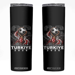 Turkish Soccer Skinny Tumbler Turkey Football Fan Vintage Turkish Pride