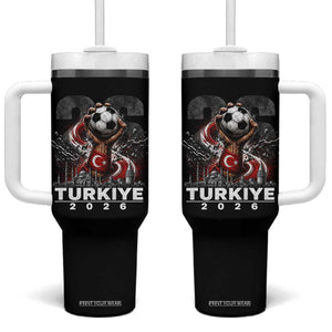 Turkish Soccer Tumbler With Handle Turkey Football Fan Vintage Turkish Pride