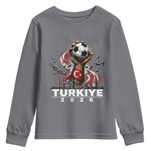 Turkish Soccer Youth Sweatshirt Turkey Football Fan Vintage Turkish Pride