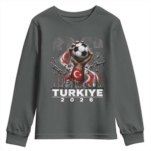 Turkish Soccer Youth Sweatshirt Turkey Football Fan Vintage Turkish Pride