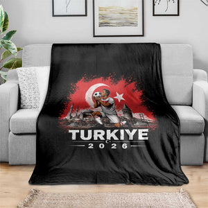 Turkish Soccer 2026 Throw Blanket Turkey Football Fan Vintage Turkish Pride