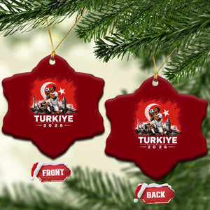 Turkish Soccer 2026 Ceramic Ornament Turkey Football Fan Vintage Turkish Pride