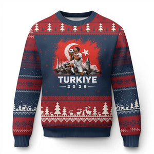 Turkish Soccer 2026 Ugly Christmas Sweater Turkey Football Fan Vintage Turkish Pride