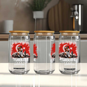 Turkish Soccer 2026 Glass Can Turkey Football Fan Vintage Turkish Pride