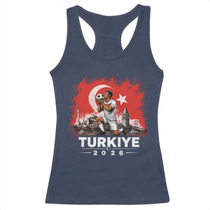 Turkish Soccer 2026 Racerback Tank Top Turkey Football Fan Vintage Turkish Pride