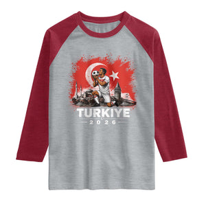 Turkish Soccer 2026 Raglan Shirt Turkey Football Fan Vintage Turkish Pride