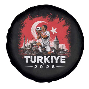 Turkish Soccer 2026 Spare Tire Cover Turkey Football Fan Vintage Turkish Pride