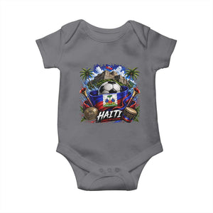 Haiti Soccer 2026 Baby Onesie Haitian Flag Caribbean Football Fan