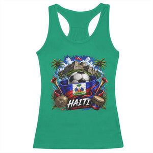 Haiti Soccer 2026 Racerback Tank Top Haitian Flag Caribbean Football Fan
