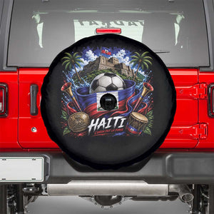 Haiti Soccer 2026 Spare Tire Cover Haitian Flag Caribbean Football Fan