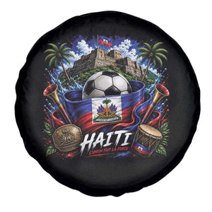 Haiti Soccer 2026 Spare Tire Cover Haitian Flag Caribbean Football Fan