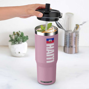 Vintage Haitian Flag Flip Straw Tumbler Proud Haitienne Haiti Independence 1804