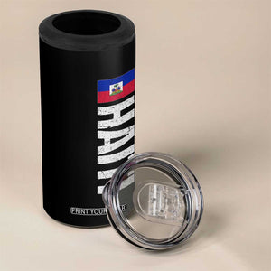 Vintage Haitian Flag 4 in 1 Can Cooler Tumbler Proud Haitienne Haiti Independence 1804