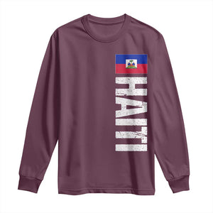 Vintage Haitian Flag Long Sleeve Shirt Proud Haitienne Haiti Independence 1804