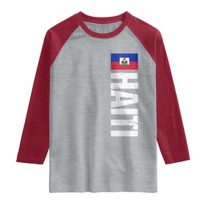 Vintage Haitian Flag Raglan Shirt Proud Haitienne Haiti Independence 1804