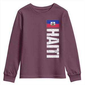 Vintage Haitian Flag Youth Sweatshirt Proud Haitienne Haiti Independence 1804